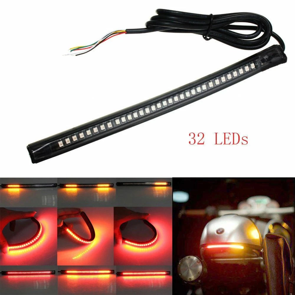 32 LED Rear Tail Light Strip for Motorcycle (DC 12V)