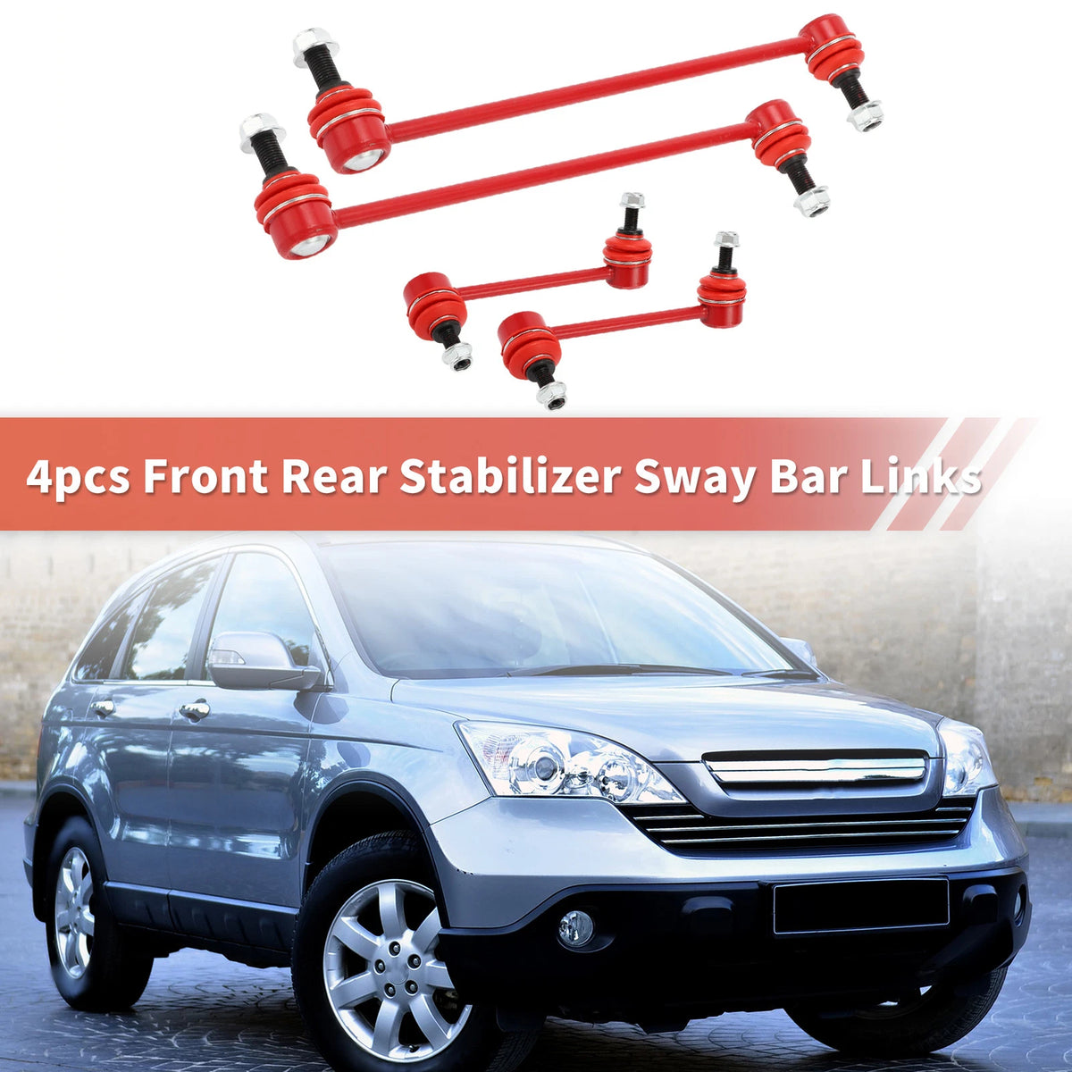 Set of 4 Front Rear Stabilizer Sway Bar Links for Honda Pilot (2003–2008) & Acura MDX (2003–2006)