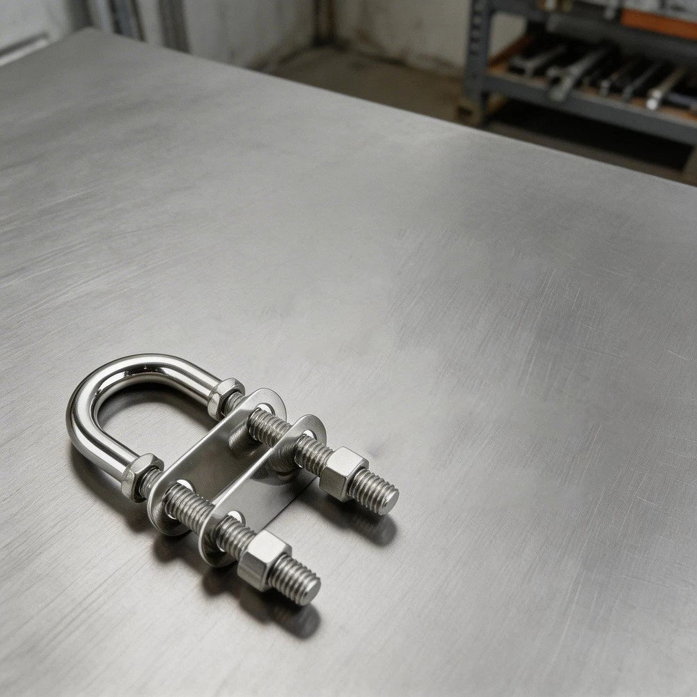 Stern Eye Mount U Bolt for Boat (3/8 Dia, 2 1/2" Thread Length)