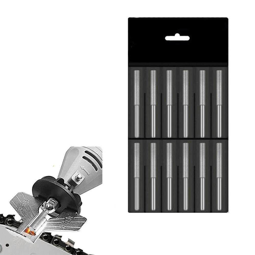12X 4mm Diamond Chainsaw Sharpening Bits for Grinding and Polishing