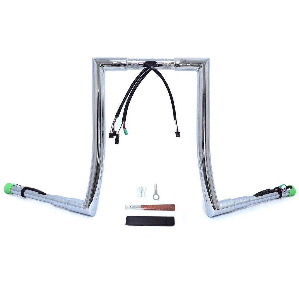 Chrome 16" Prewired Handlebar 1.5" 32mm for Harley Road Glide (2015)