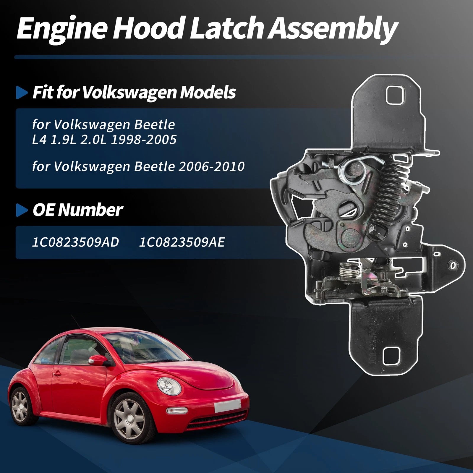 Hood Latch Assembly Replacement for Volkswagen Beetle (1998–2005)