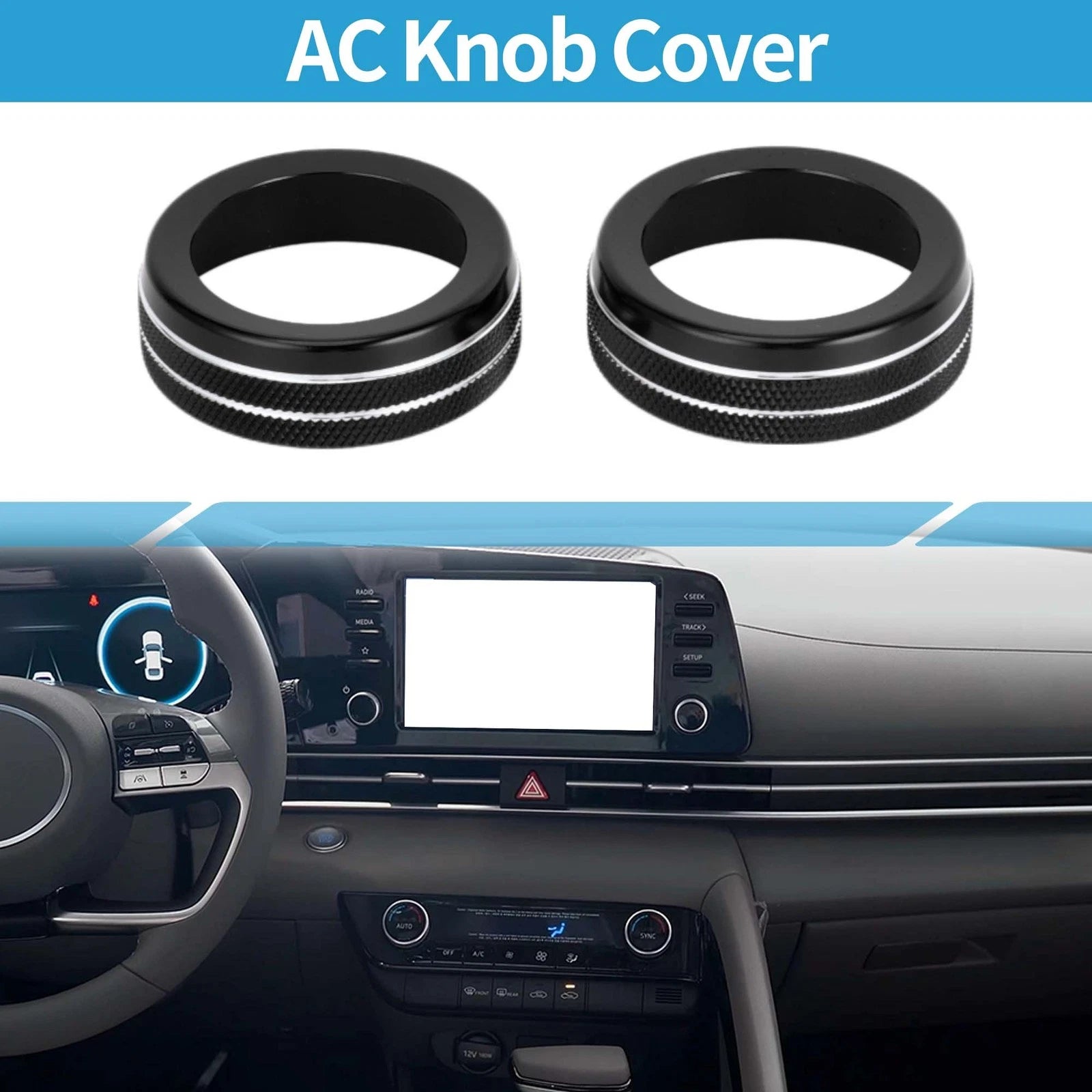 AC Climate Heater Switch Knob Cover Ring Replacement for Hyundai Elantra (2021–2024)