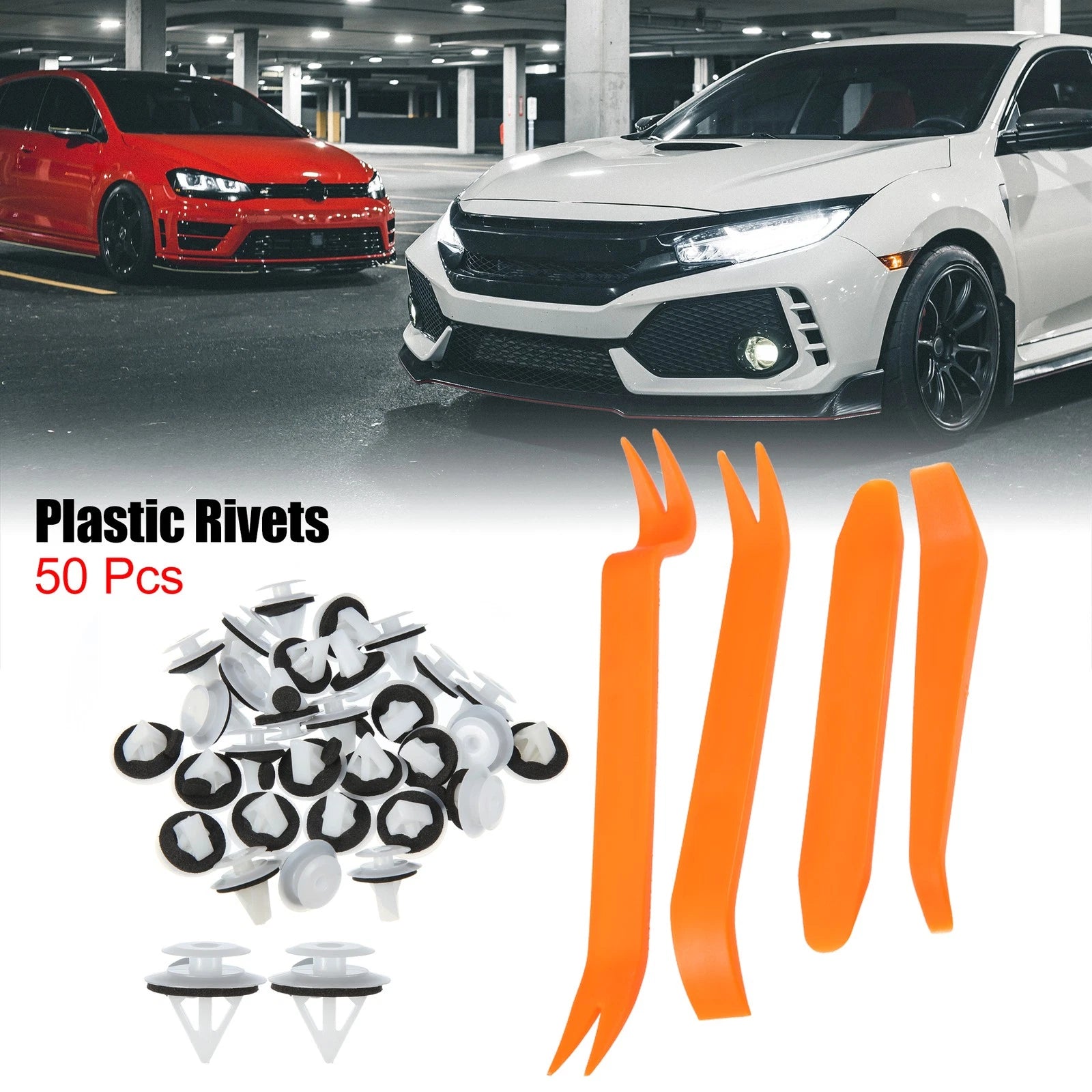 Car Door Trim Panel Retainer Clips Kit with Tool for Mazda 2007–2015