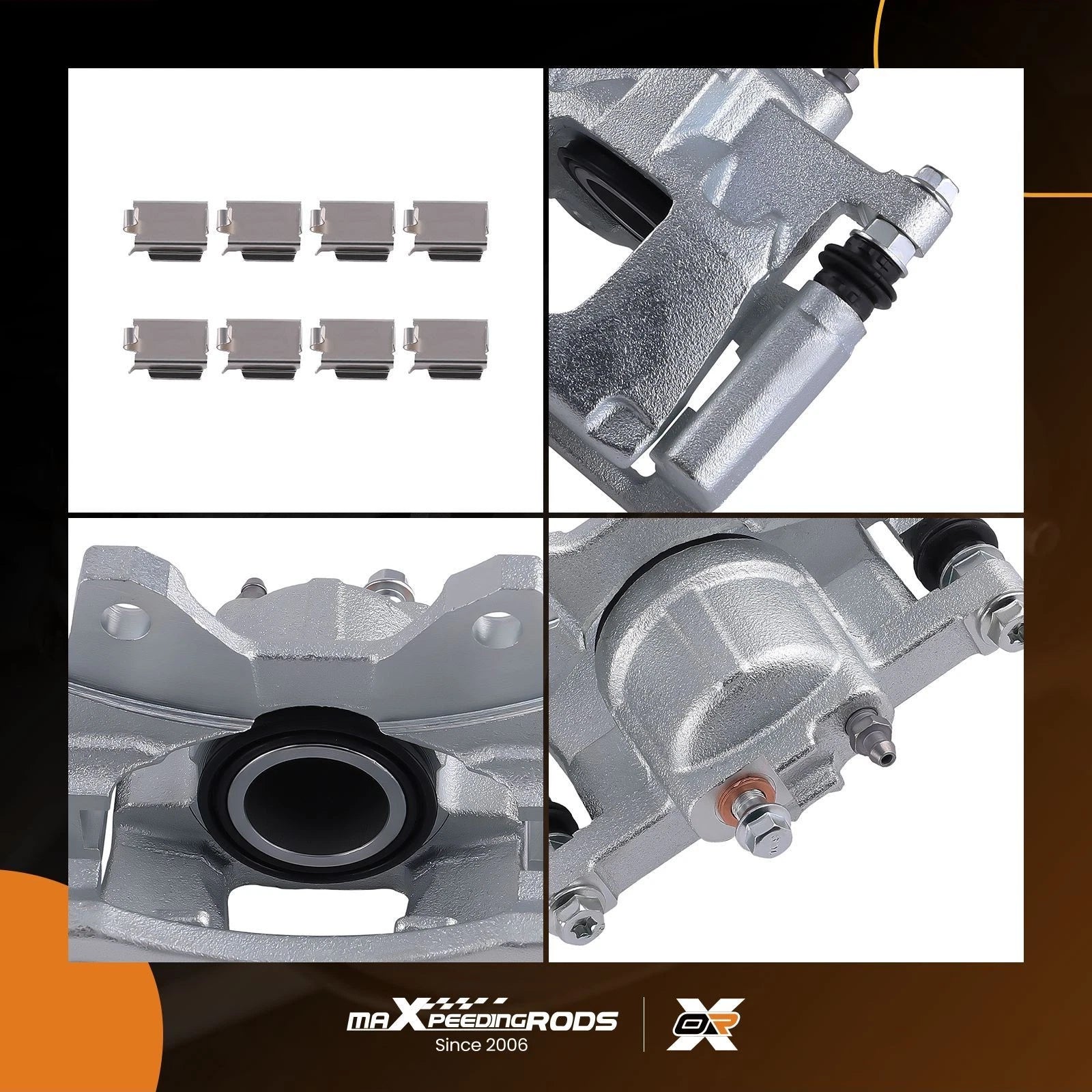Rear Left Right Brake Caliper w/ Bracket for Dodge Nitro (2007–2018) Jeep Liberty (2008–2012)