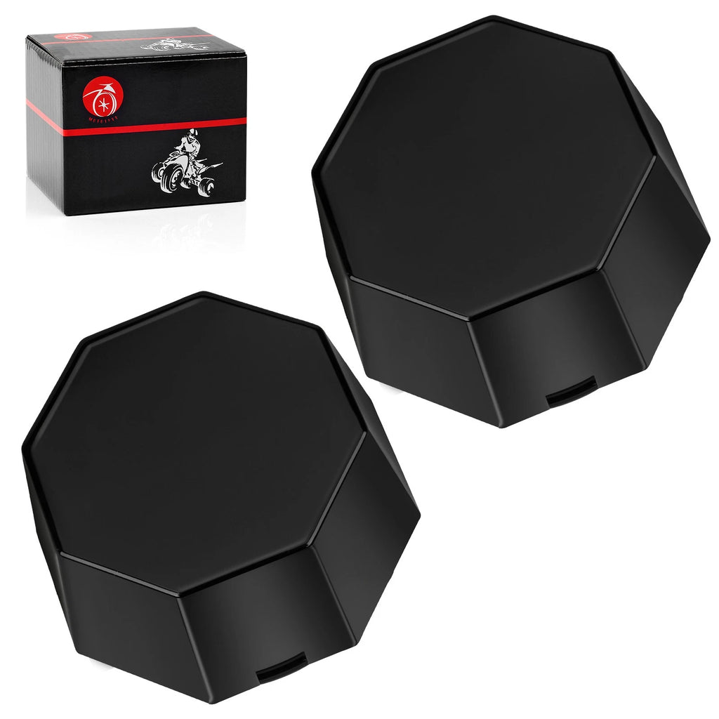 Set of 2 Black Center Wheel Hub Caps for Polaris Sportsman 570 SP (2015–2016)
