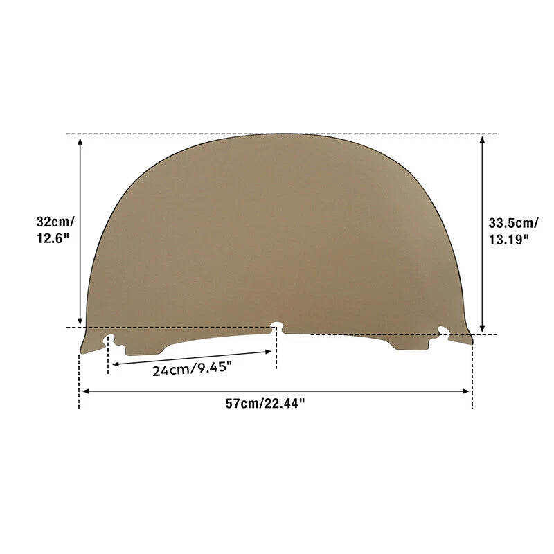 Smoke/Clear Windshield for Harley Electra Glide (2014–2024)