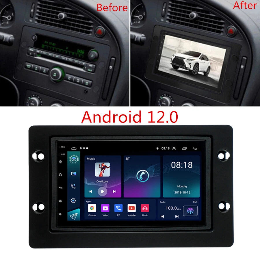 7" Android 12.0 Head Unit GPS Nav for Saab 9-5 (2005–2009)