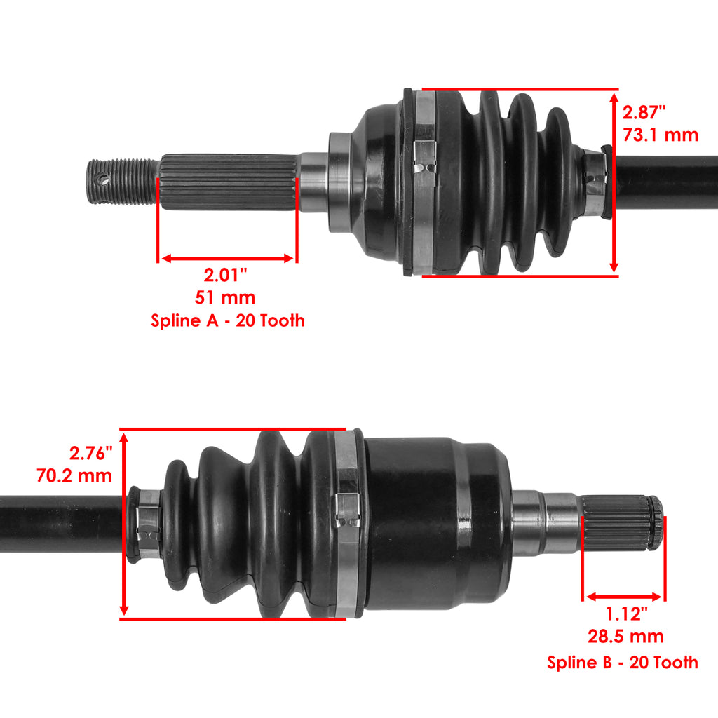 Caltric Front Right CV Axle Replacement for Suzuki Eiger 4WD LT-F400F (2002–2004)