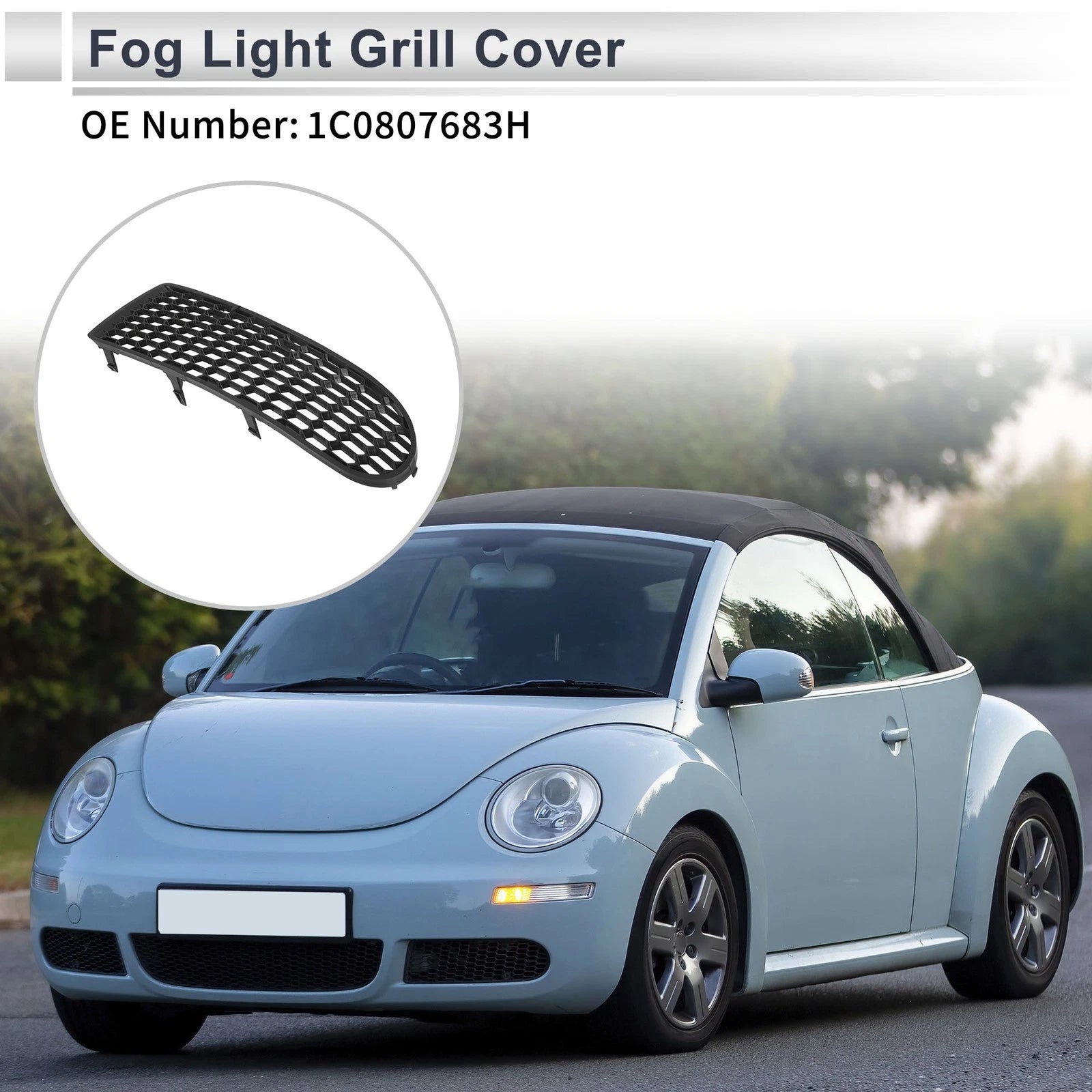 Front Left Fog Light Grill Replacement for Volkswagen Beetle (2006–2010)