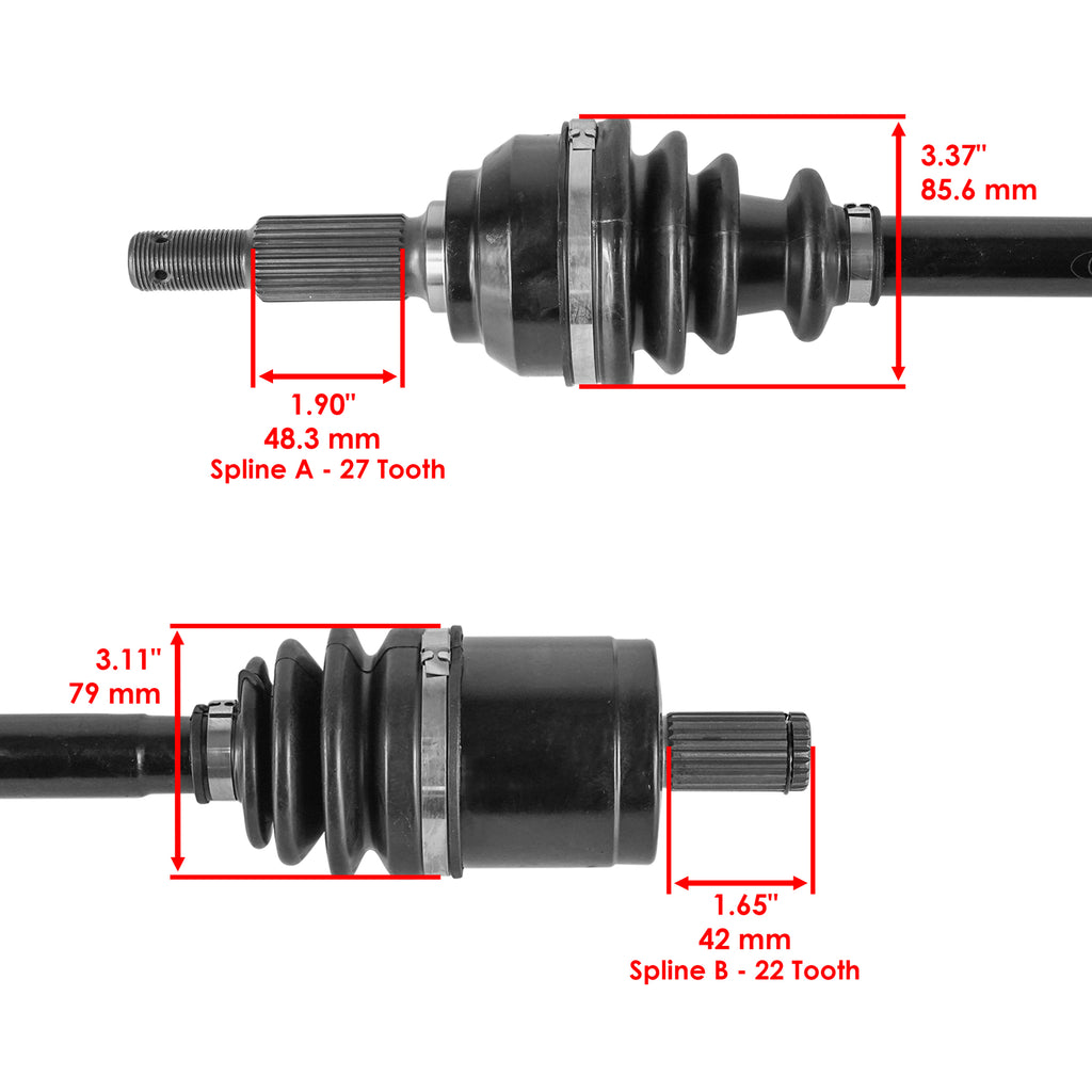 Front Right CV Axle Replacement for John Deere HPX 4X2 4X4 (2000–2010)