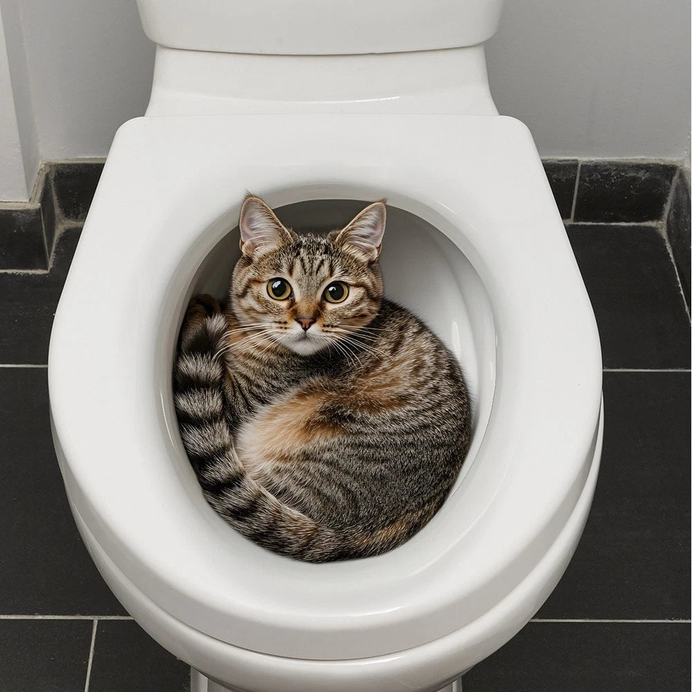 Toilet Decal Waterproof PVC Sticker for Bathroom (30x30cm)