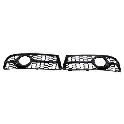 2X Honeycomb Lower Fog Light Grille for Audi A4 B7 S-Line S4 (2005–2008) Gloss Black