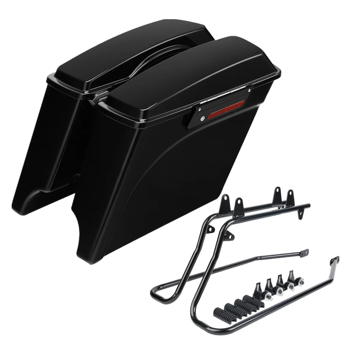 5" Stretched Hard Saddle Bags Conversion Brackets for Harley Softail (1984–2017)