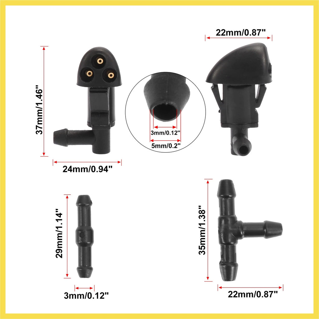 Windshield Wiper Fluid Squirter Nozzles Front Set for Chevrolet Cruze (2009–2014)