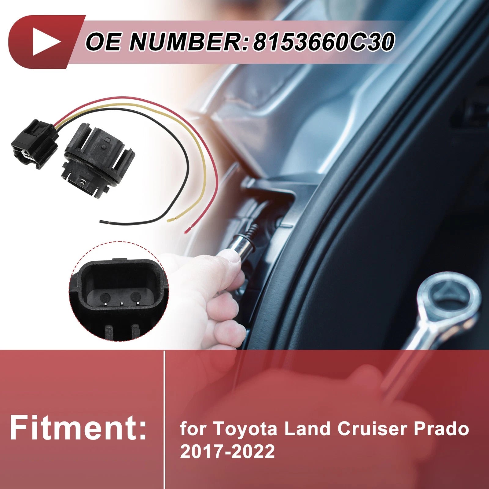 Tail Light Socket Wiring Set for Toyota Land Cruiser Prado (2017–2022)