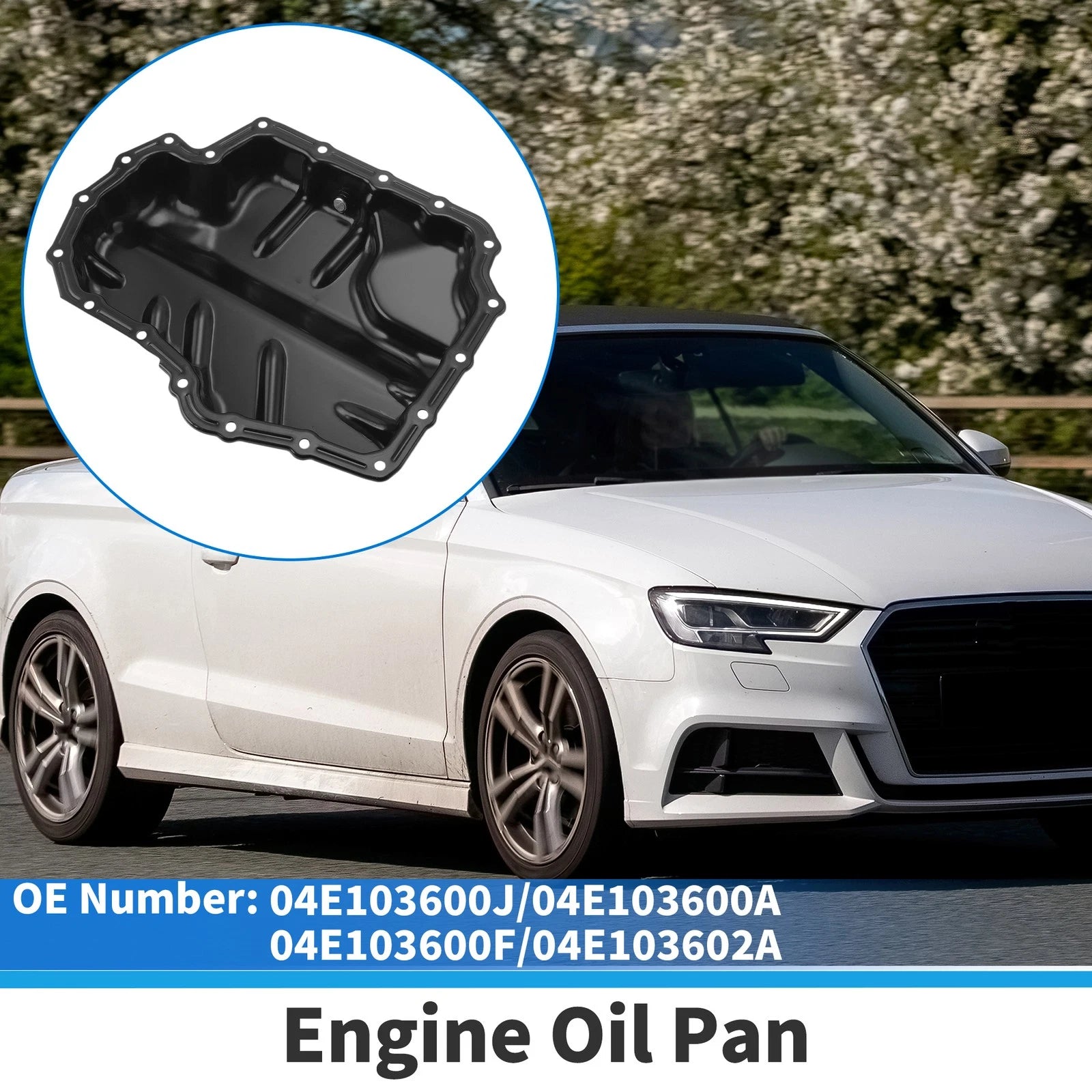 Engine Oil Pan Replacement for Audi A3 (2013–2020) Aluminum Black