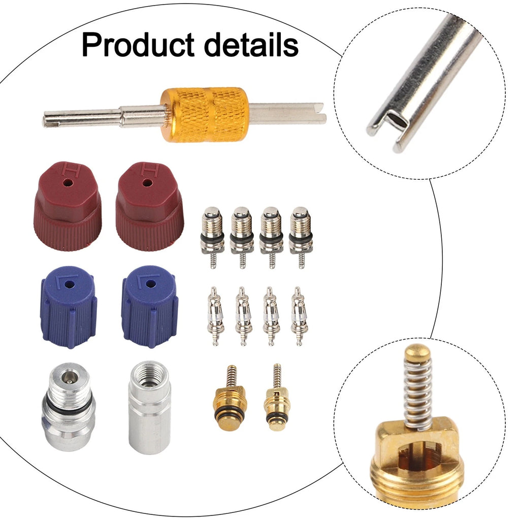 AC Valve Core Kit for Car and Home Air Conditioning Systems
