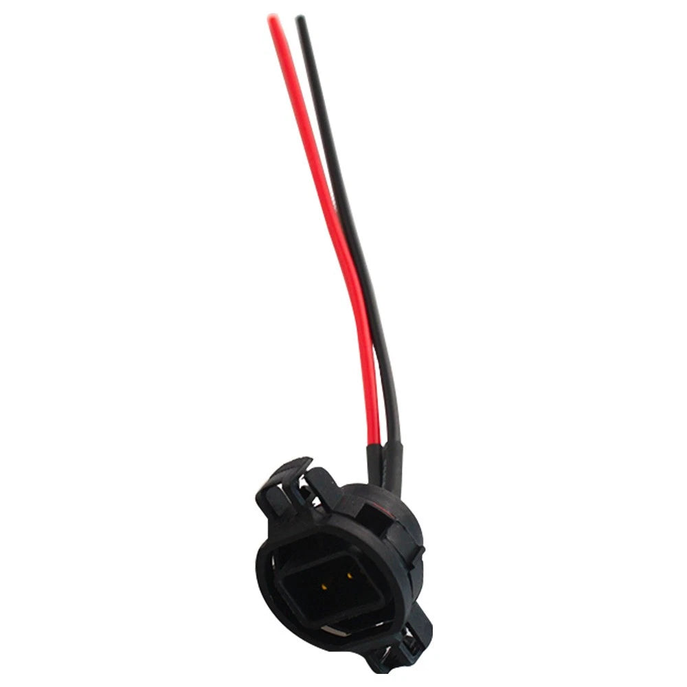 2X H16/5202/5201/2504/9009/PSX24W Bulb Male Connector Socket Pigtail Harness