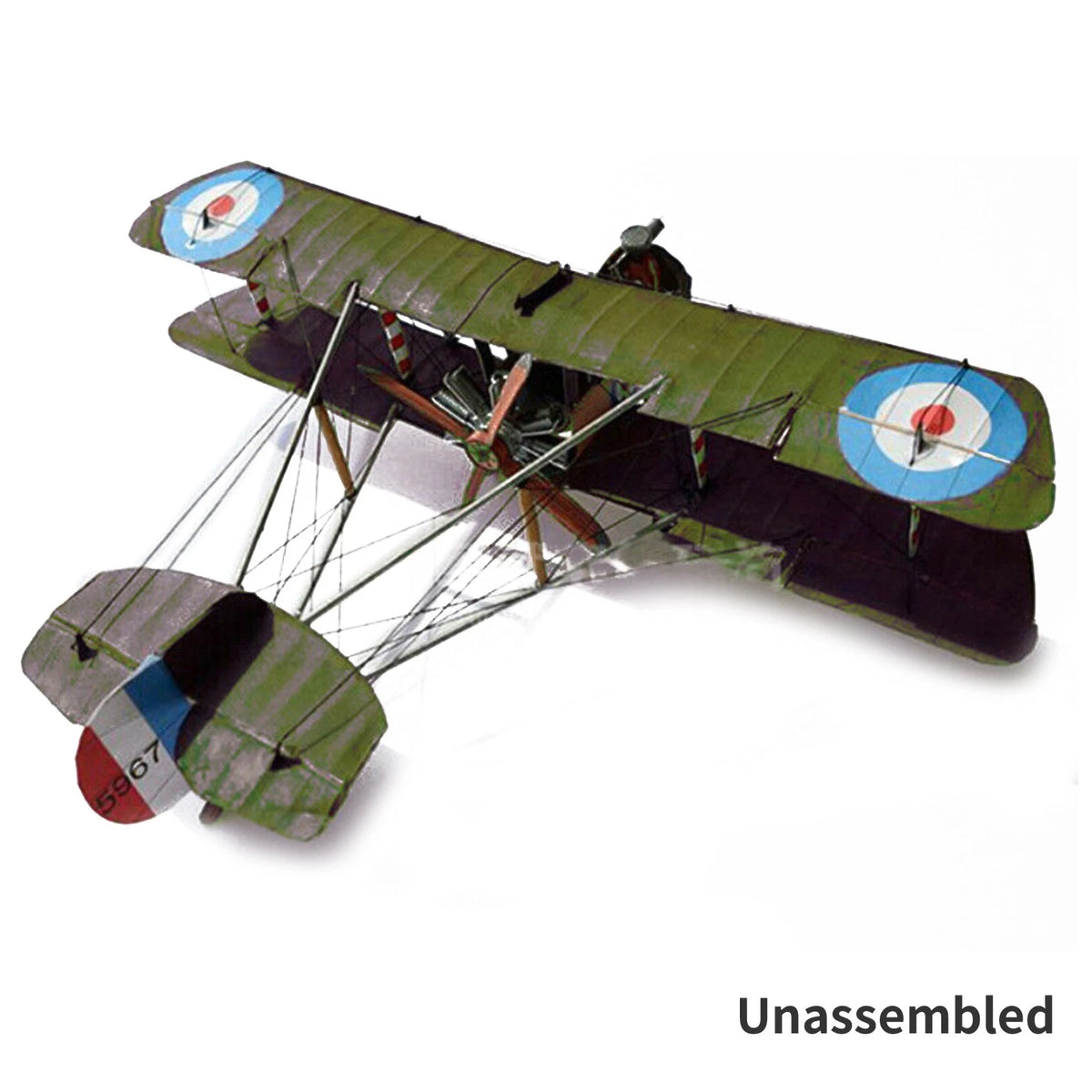 1:33 British Airco DH.2 Biplane Fighter Model Kit