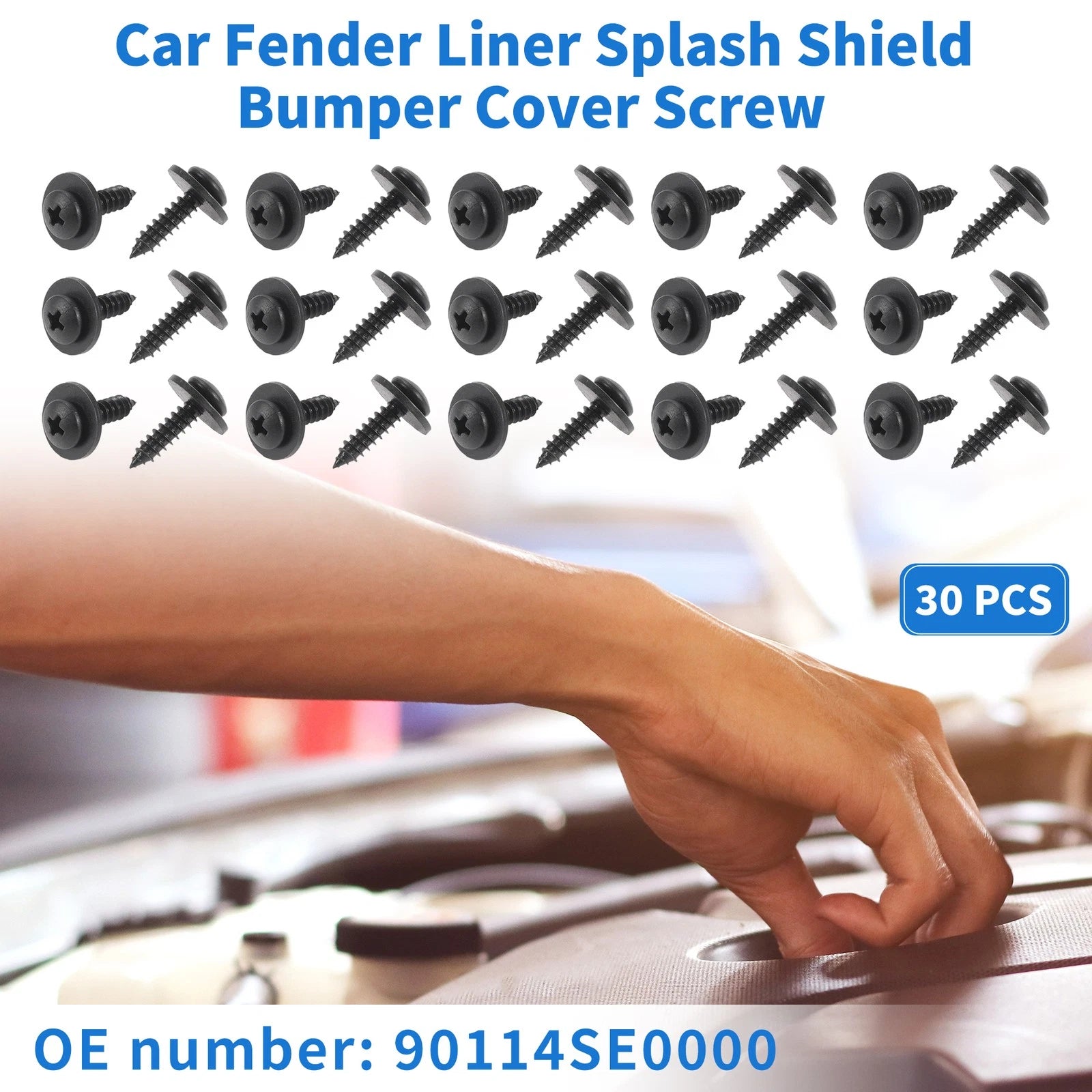 30 Pcs Fender Liner Splash Shield Screw Replacement for Honda Accord (2006–2007)