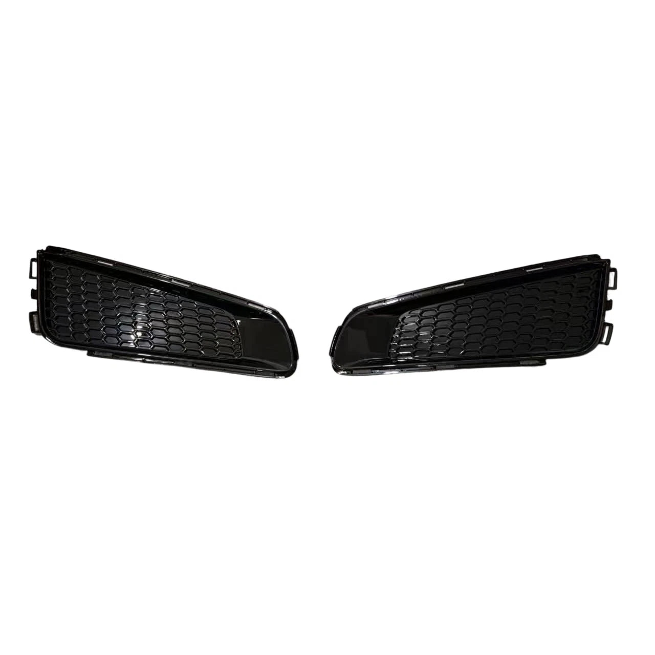 Pair Gloss Black Front Bumper Lower Side Grill Bezels for Cadillac ATS (2013–2014)