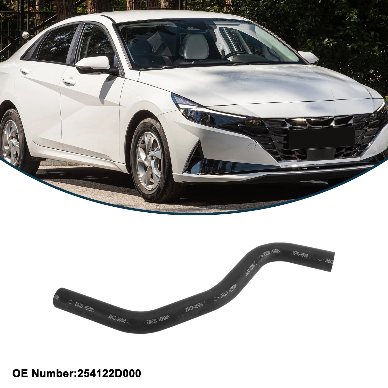Radiator Hose Replacement for Hyundai Avante (2000–2005) Rubber Downpipe