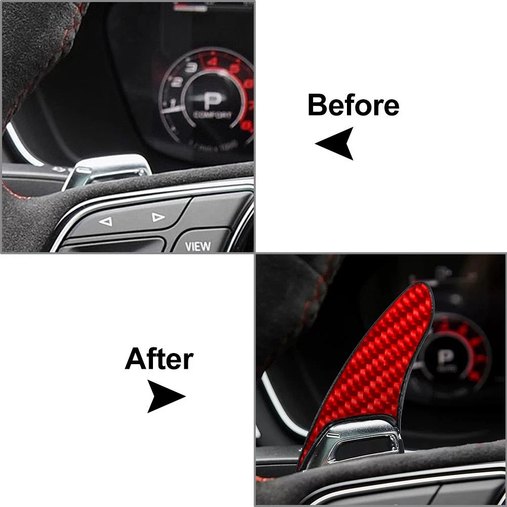 Steering Wheel Shift Paddle Extensions for Audi RS3 RS4 RS5 R8 TT RS (2012–2021)