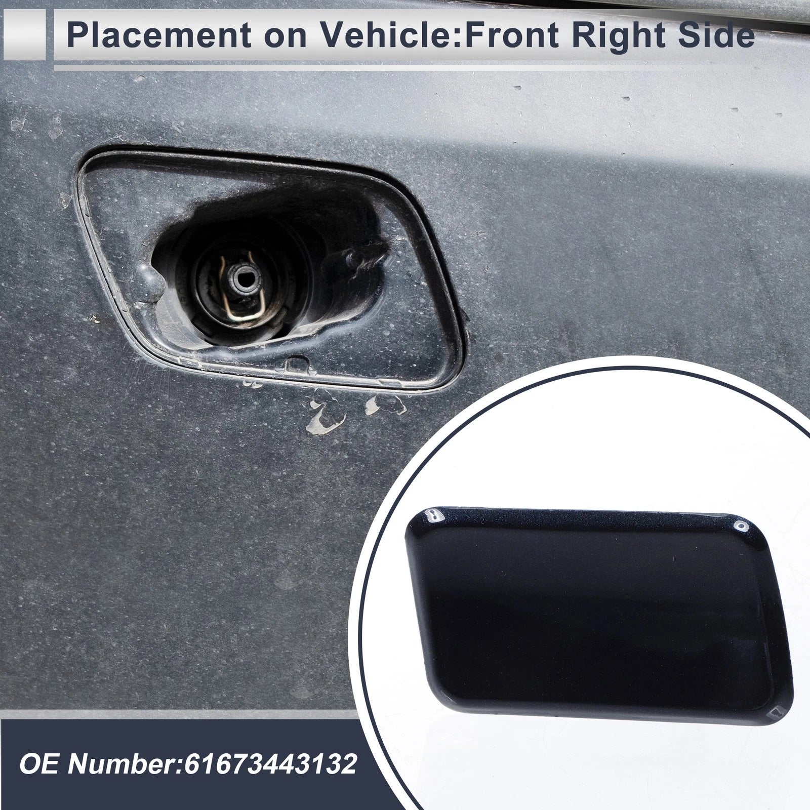Front Right Headlight Washer Nozzle Cover Cap for BMW X3 (2018–2024)