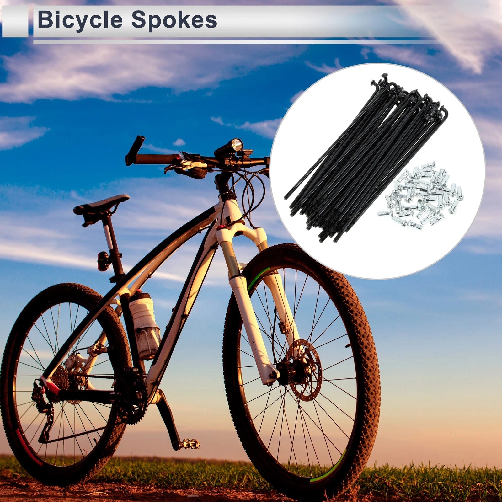 Bicycle Spokes Nipple Replacement Set 12G 119mm for Universal (All Years)