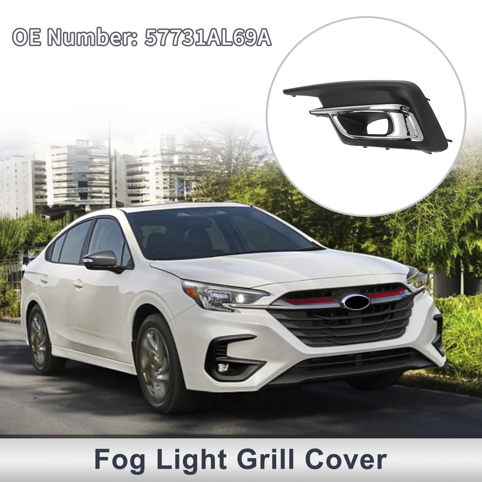 Car Front Left Fog Light Grill Replacement for Subaru Legacy (2018–2019)