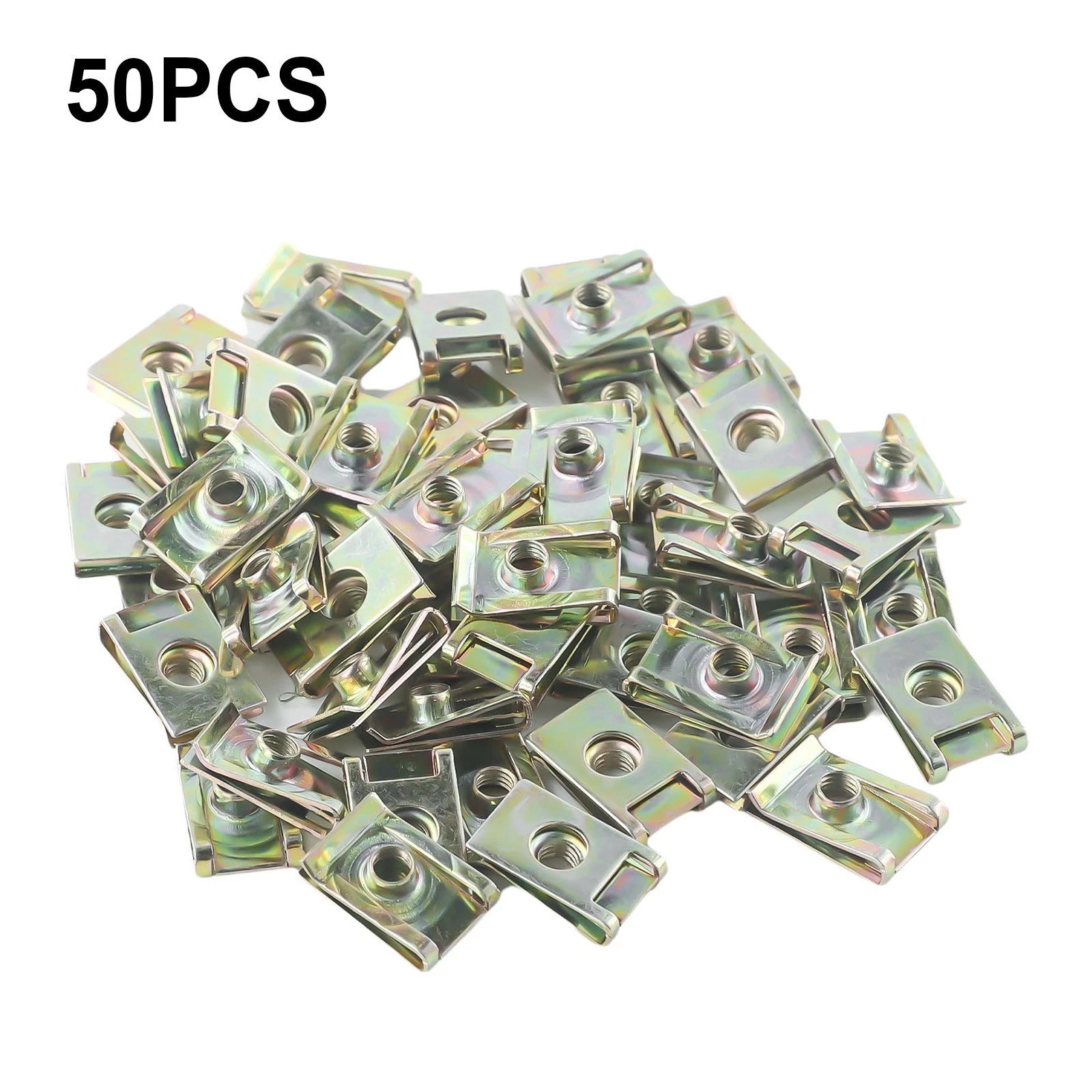 50pcs M6-15x23mm U-Type Clips Speed Nuts for Car Panel