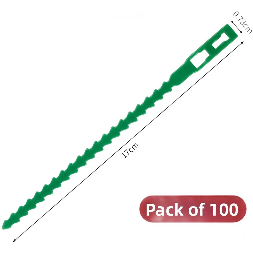100pcs Adjustable Green Plant Ties for Vines Flowers