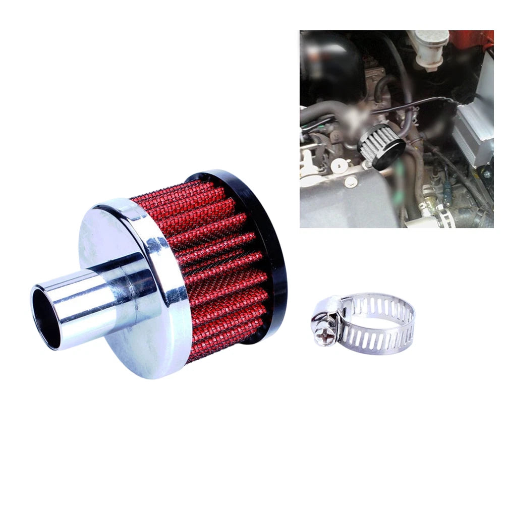 Chrome Crankcase Breather Air Filter Clamp-On 3/4 Inch Inlet for
