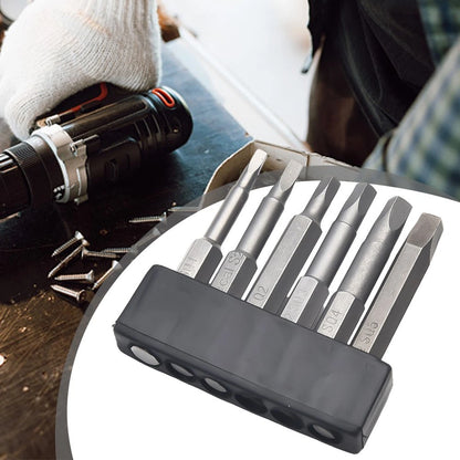 Set of 6 Screwdriver Bits 50mm 6.35mm for
