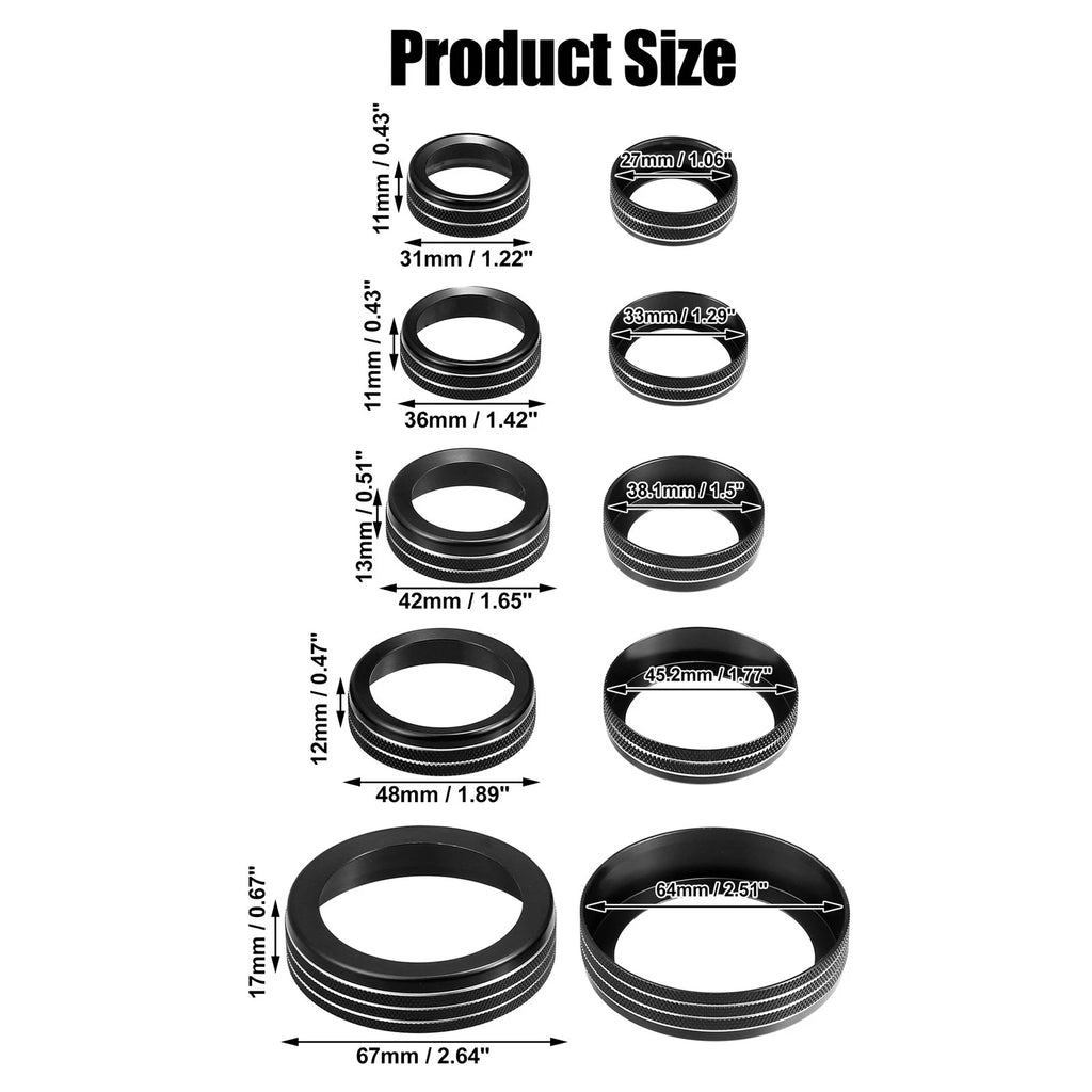 7 Pcs Switch Knob Cover for Ford (4WD)
