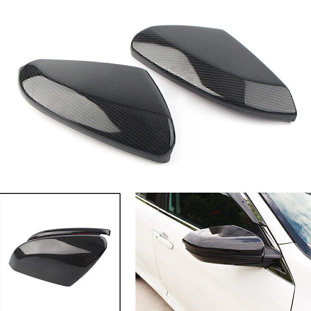 Carbon Fiber Mirror Caps for Honda Civic (2016–2018)