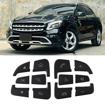 Custom Fit Black ABS Steering Wheel Button Cover for Benz C W205 (2015–2021)