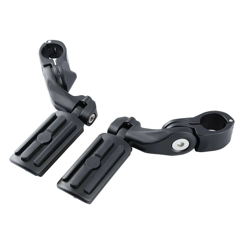 1-1/4" Matte Black Short Angled Highway Engine Guard Footpeg Pegs for
