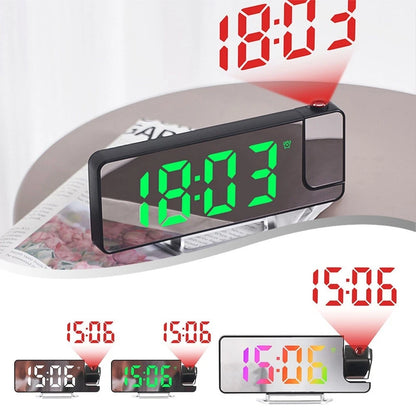 Temperature Sensing Electronic Clock for Adjustable Angle Projection