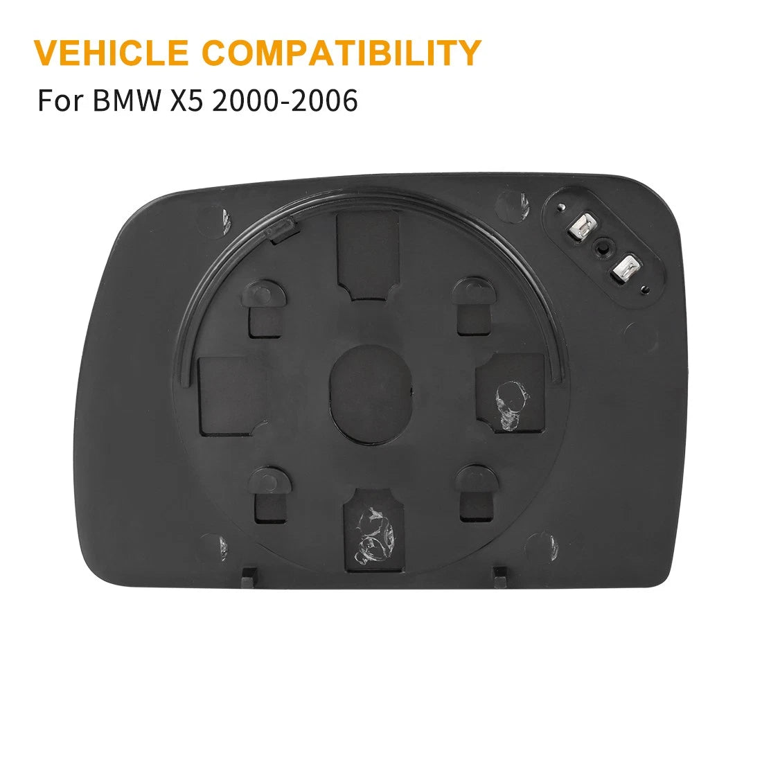 Right Side Rearview Mirror Glass Heated Replacement with Backing for BMW X5 (2000–2006)