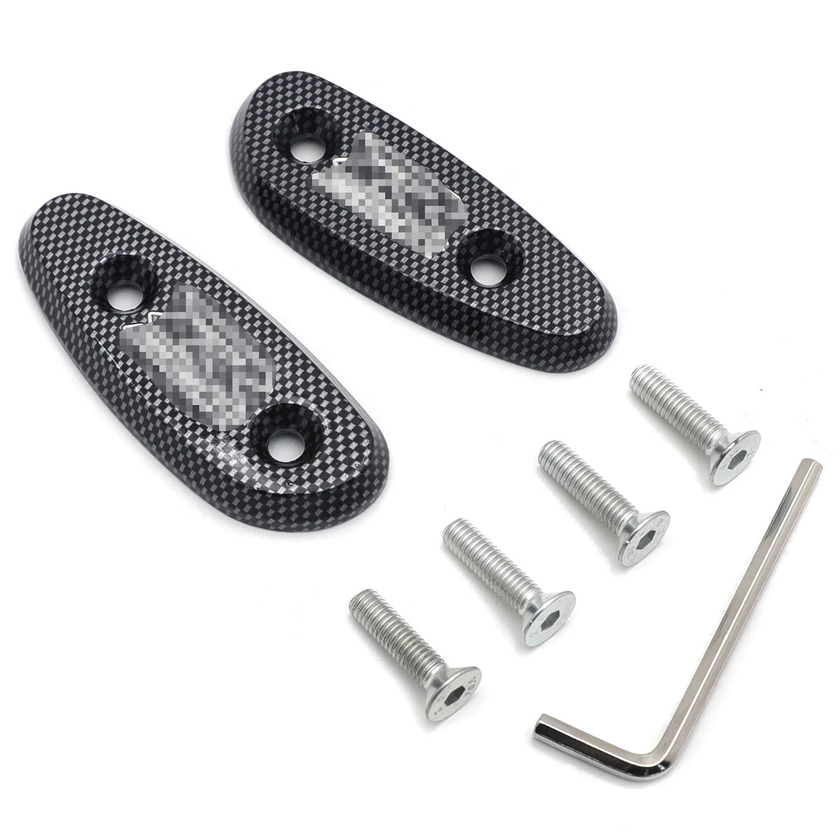 Mirror Block Off Base Plates for Suzuki GSX-R 600 750 1000 (2001–2004) Carbon