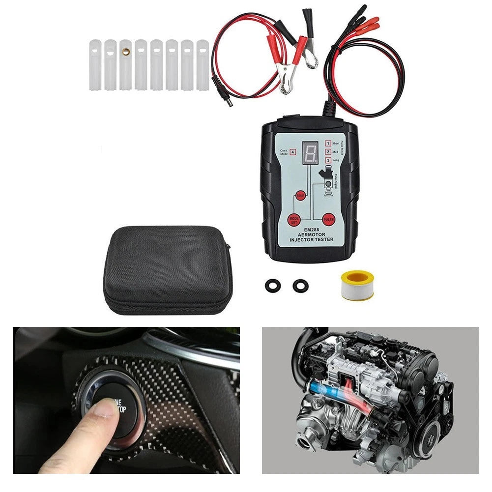 Fuel Injector Testing Tool with LCD Screen, 8 Pulse Modes, 12V/5V Output
