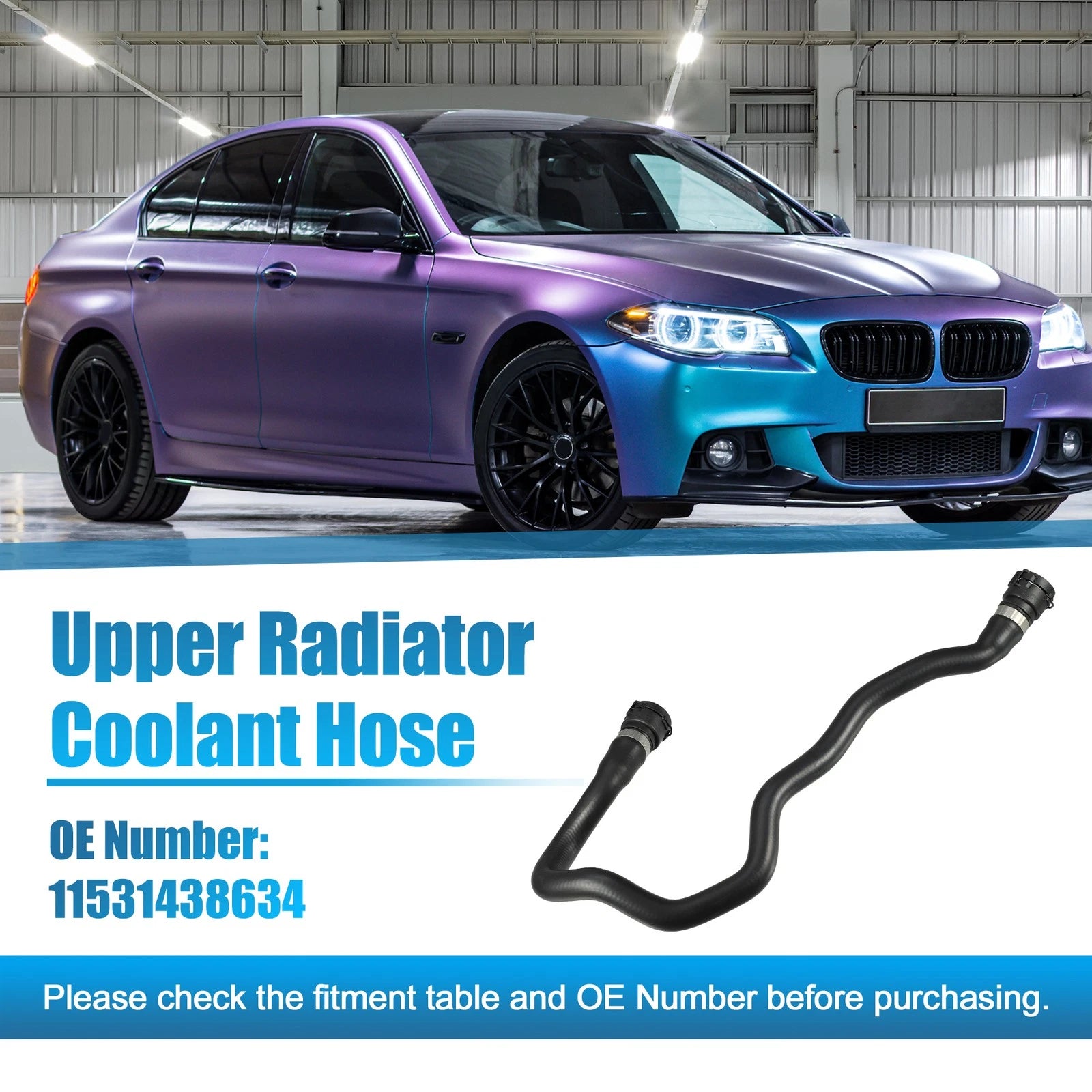 Upper Radiator Coolant Hose for BMW 525i 528i 530i (2001–2003)