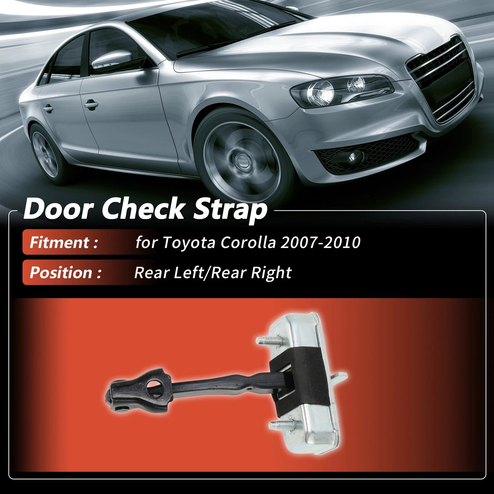 Door Check Strap Rear Left or Right Replacement for Toyota Corolla (2007–2010)