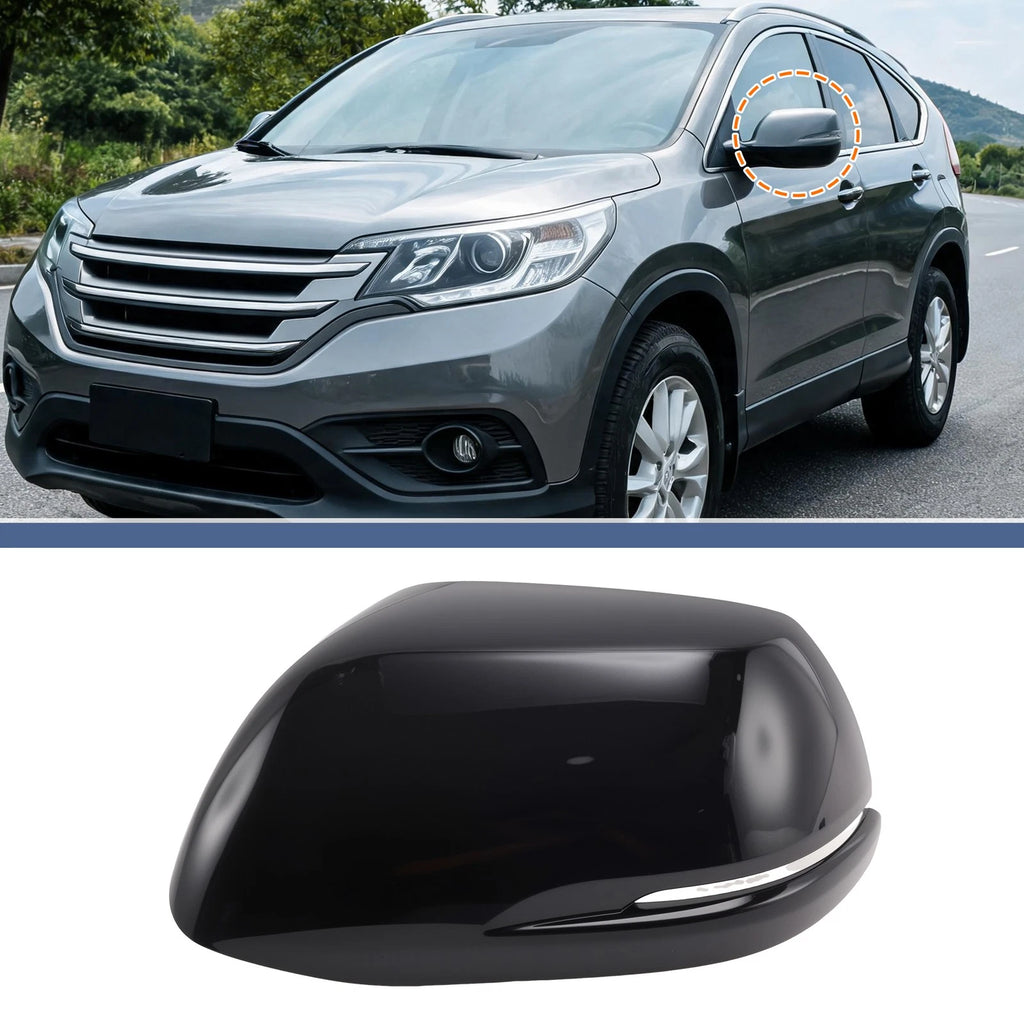 Left Rearview Mirror Cover Cap for Honda CR-V (2012–2016) Black