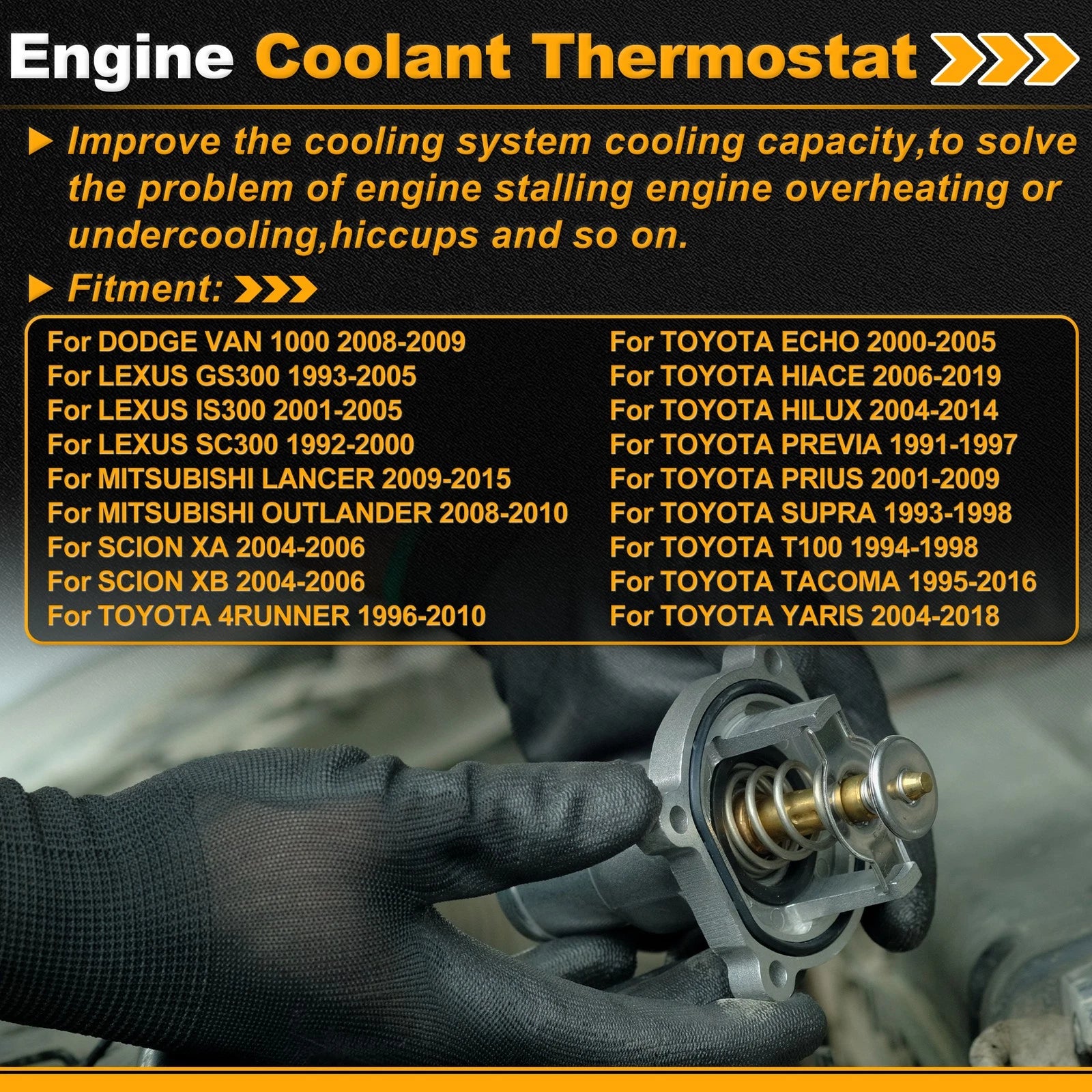 Engine Coolant Thermostat with Seal for Dodge Van 1000 (2008–2009)