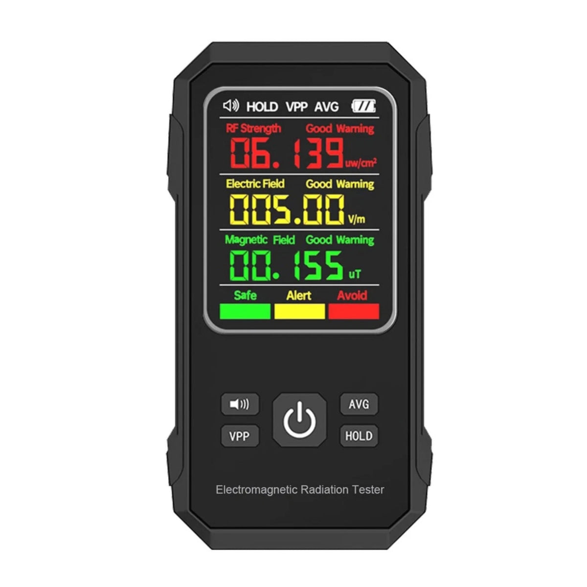 Digital EMF Meter Radiation Detector with LCD Display and Sound Alarm
