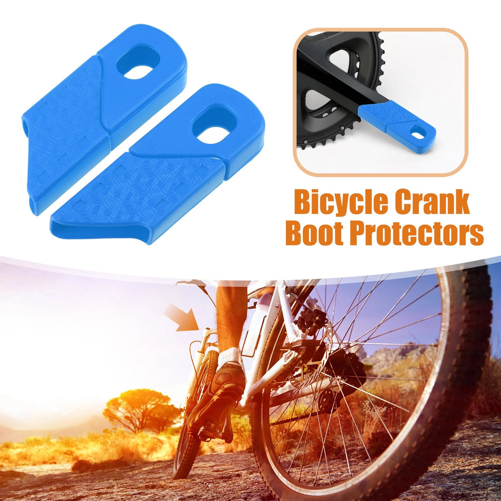Crank Boot Protector Pair for Bicycle Cycling Crank Arm Covers (Blue)