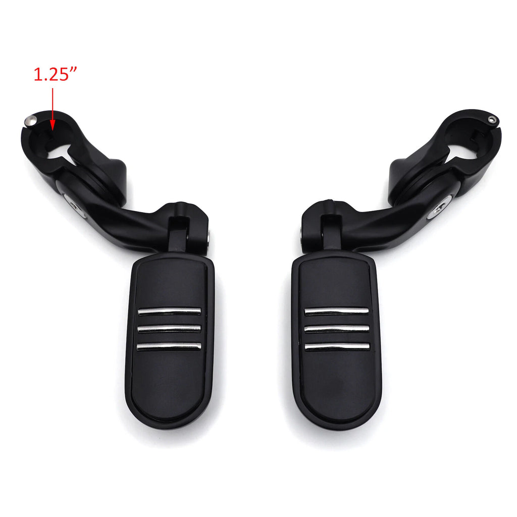 Streamliner FootPeg Set for 1.25" Engine Guard (Adjustable Mount Kit)